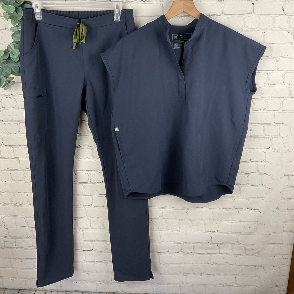 Set FIGS Yola Skinny Scrub Pants Rafaela Oversized Scrub Top XS/S Tall
